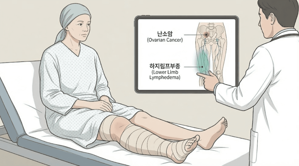 난소암 하지림프부종
